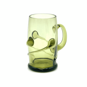 Skleněný Půllitr lesní sklo zdobený