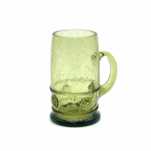 Skleněný půllitr lesní sklo zdobený