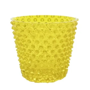 Váza, Svícen, Květináč, Mísa 16cm - Hobnail – Ananas – žlutá