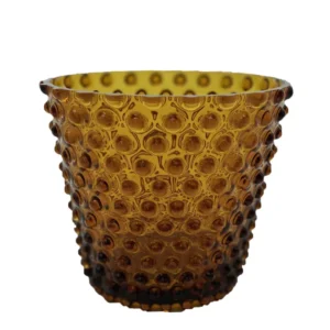 Váza, Svícen, Květináč, Mísa 16cm - Hobnail – Ananas – amber
