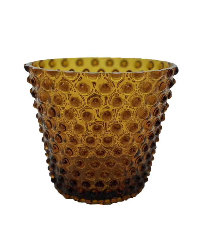 Váza, Svícen, Květináč, Mísa 16cm - Hobnail – Ananas – amber