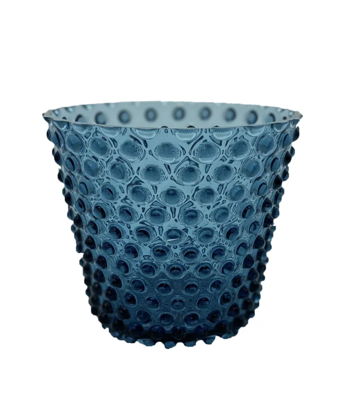 Váza, Svícen, Květináč, Mísa 16cm - Hobnail – Ananas – modrý kouř