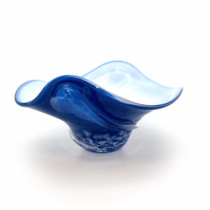 Ručně tvarováná originální skleněná mísa