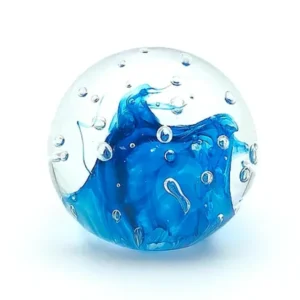 Skleněné těžítko - 5.čakra - paperweight