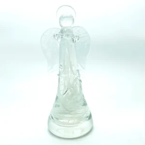 Anděl s bílým žíháním 28cm