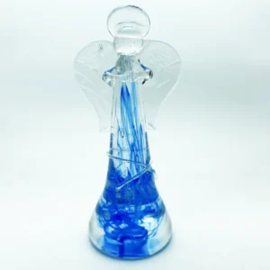 Anděl s modrým žíháním 28cm