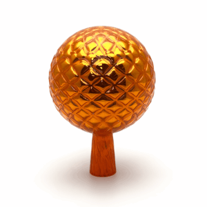 Koule na plot - stříbřená