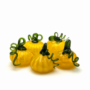 Skleněná dýně žlutá - pumpkin
