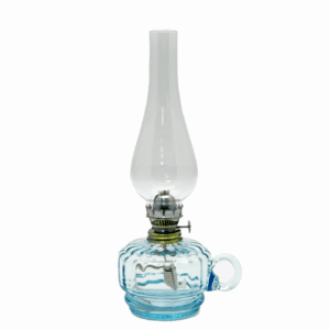Petrolejová lampa s ouškem Monika světlý akvamarín