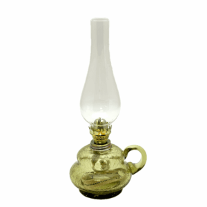 Petrolejová lampa Anna lesní zelená krakle