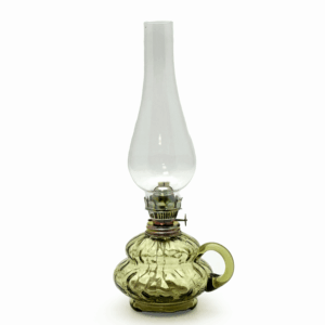 Petrolejová lampa Anna lesní zelená velká krakle