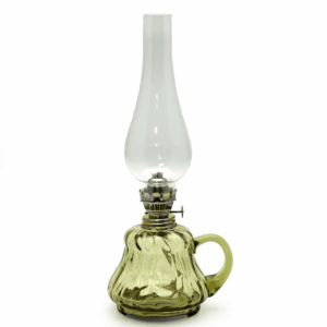 Petrolejová lampa Tereza lesní zelená velká krakle