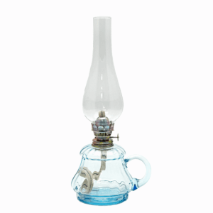 Petrolejová lampa s oušlkem Tereza světlý akvamarín