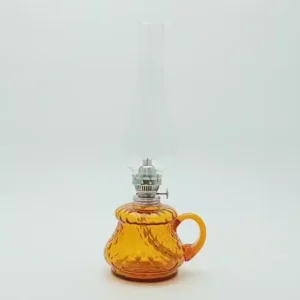 Petrolejová lampa Tereza - Káro - amber