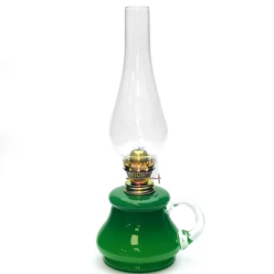 Petrolejová lampa Tereza - Bambus - tmavě zelená