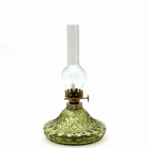 Petrolejová lampa Tamara lesní zelená káro