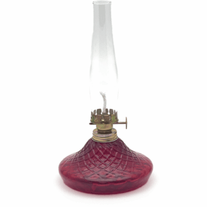 Petrolejová lampa káro granátová