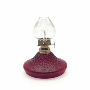Petrolejová lampa káro granátová
