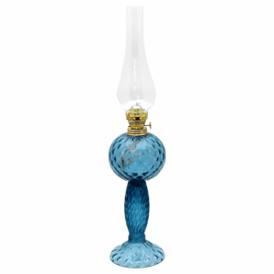 Petrolejová lampa Káro modrý kouř