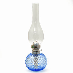 petrolejová lampa ananas hobnail světle modrá ema