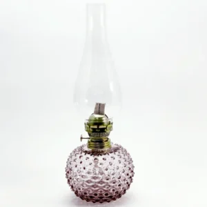 Petrolejová lampa Ema - Hobnail - Ananas - fialka ametyst