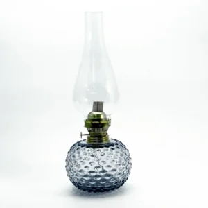 Petrolejová lampa Ema - Hobnail – Ananas – světle modrý kouř - II.jakost