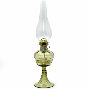 Petrolejová lampa Radmila lesní zelená celoskleněná