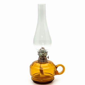Petrolejová lampa s ouškem amber