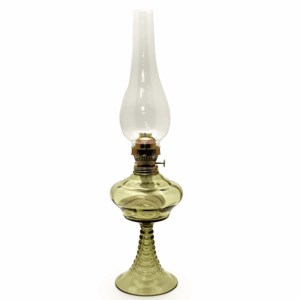 Petrolejová lampa Blažena lesní zelená celoskleněná