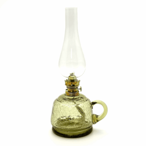 Petrolejová lampa lesní sklo kerosene lamp