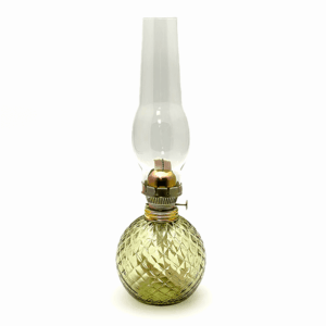 Petrolejová lampa lesní sklo - kerosene lamp