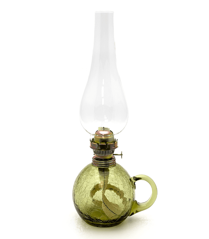 Petrolejová lampa lesní zelená