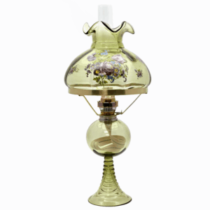 Petrolejová lampa Kv+ta lesní zelená se stínidlem komplet