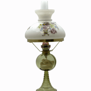 Petrolejová lampa Květa s květinovým stínidlem