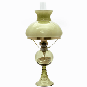 Petrolejová lampa lesní zelená se stínidlem komplet