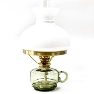 Petrolejová lampa Monika - Bambus - lesní zelená - komplet 2