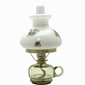 Petrolejová lampa Monika s květinovým širmem