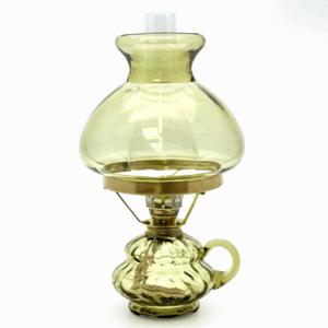 Petrolejová lampa Anna lesní zelená velká krakle komplet