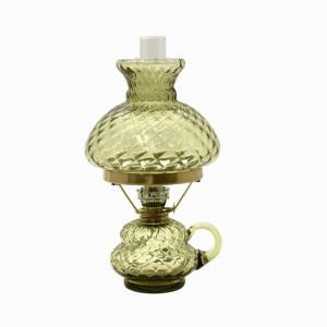 Petrolejová lampa Anna lesní zelená káro
