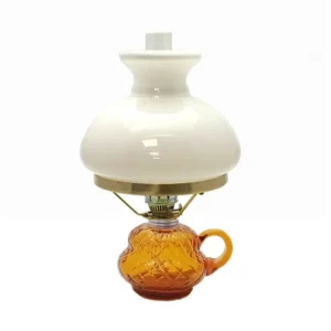 Petrolejová lampa Anna - Káro - amber - komplet