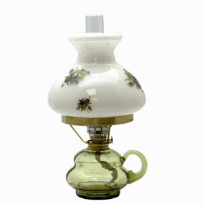 Petrolejová lampa Anna s květinovým stínidlem