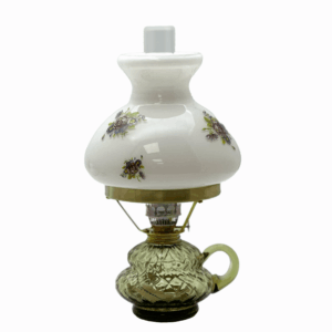 Petrolejová lampa Anna s květinovým stínidlem