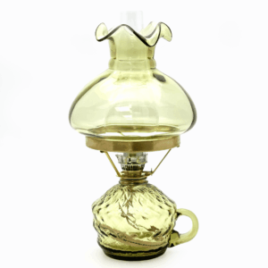 Petrolejová lampa Klára - lesní zelená káro - komplet 6