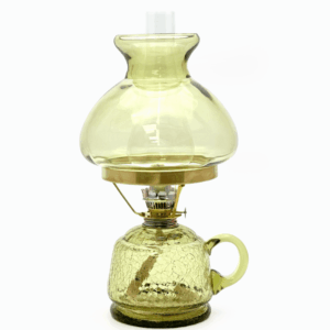 Petrolejová lampa Lucie - lesní zelená krakle
