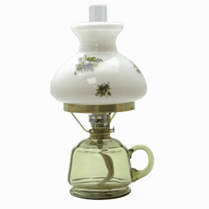 Petrolejová lampa Lucie s květinovým stínidlem