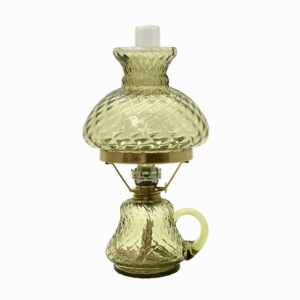Petrolejová lampa Tereza lesní zelená káro