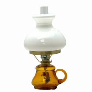 Petrolejová lampa Tereza - Bambus - amber obtisk - komplet 2