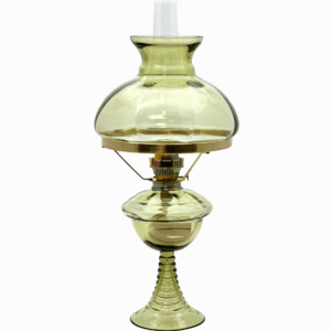 Petrolejová lampa Jasmína lesní zelená se stínidlem kompletní