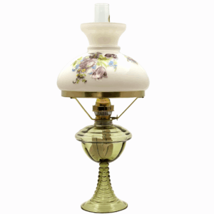 Petrolejová lampa Jasmína s květinovým sínidlem