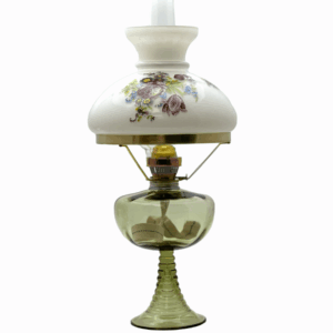 Petrolejová lampa Eva s květinovým stínidlem